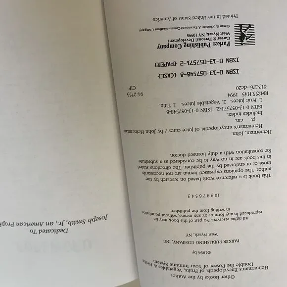 Heinerman's Encyclopedia of Healing Juices by John Heinerman (1994, Hardcover) - Picture 3 of 11